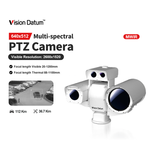 4MP 12X Zoom IP66 mwir fpa 360 độ tầm xa bispectral HD ngoài trời nhiệt hồng ngoại PTZ camera với 3km Laser Finder - Product Image 1