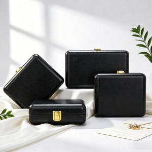 JINSKY Premium Leather Jewelry Box Luxury <b>Ring</b> And <b>Necklace</b> Display Storage Case For Jewelry Packaging And Store Display - Product Image 3