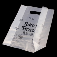 Şeffaf plastik restoranlar takeaway çanta ile özel paket çanta gıda ambalaj plastik özelleştirilebilir
