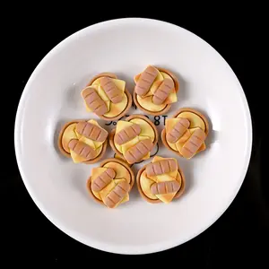 Microlandscape Simulation Croissant Pineapple Bun Food Resin Charms For Decoration