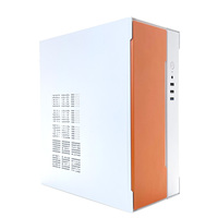 Boîtiers d'ordinateur de jeu M-ATX de l'usine chinoise Offres Spéciales petits boîtiers PC tour de couleur bois panneau avant personnalisable