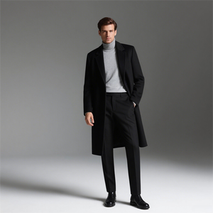 Áo khoác len nam JXKRSZF dành cho sinh viên đại học, áo khoác len ấm áp unisex - Product Image 1