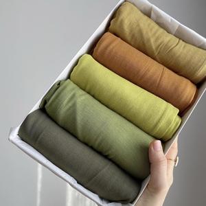 Pañuelo Largo de Modal en Color Sólido de Malasia, Tela de Algodón Mercerizado Monocromático, Turbante Tipo Jersey para Hijabs, 180*55cm - Product Image 3