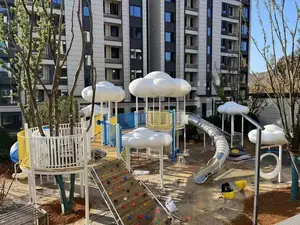 Equipamento de playground grande para exterior OEM de jogos de playground ao ar livre com design colorido personalizado