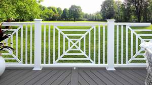 Giá Rẻ Giá PVC lan can lan can lan can ban công cầu thang hàng rào Tùy chỉnh màu Vinyl Composite picket lan can - Product Image 4