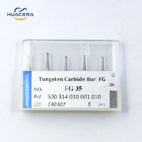 Huacera FG35 pièce à main haute vitesse fraise dentaire dentisterie mèches de routeur en carbure de tungstène prix compétitif pour polir les fraises dentaires