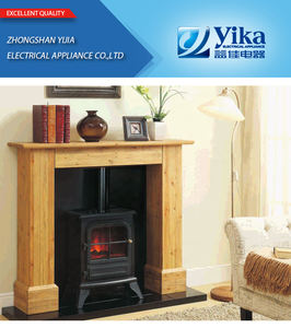 Cheminée électrique moderne avec cheminée en <span class=keywords><strong>bois</strong></span> massif, poêle autoportant design pour décoration intérieure dans le salon - Product Image 6