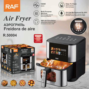 Friteuse à <span class=keywords><strong>air</strong></span> numérique RAF 1500W avec capacité familiale de 6L, panneau de commande tactile, circulation d'<span class=keywords><strong>air</strong></span> à 360 degrés et réduction de l'huile de 80% - Product Image 6