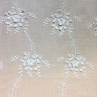 Tissu en coton respirant à motif floral 3D brodé en relief, design raffiné, prix raisonnable, textile de maison tricoté à la chaîne