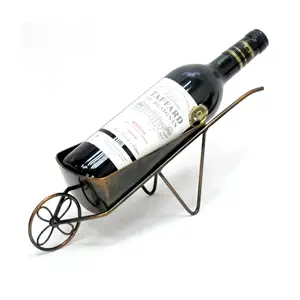 Metal Bicycle Handcart Car Shape customized decorative gifts souvenir Small Wine Bottle Holders Hardware