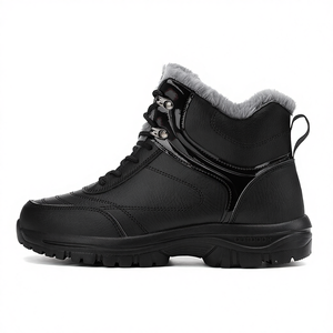 Botas de Nieve para Hombre, para Invierno, para Personas de Mediana Edad, Gruesas, Resistentes al Frío, Forradas de Algodón, Cálidas, Impermeables, Antideslizantes, con Suela de Tendón de Res - Product Image 2