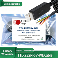 Câble convertisseur série USB vers TTL UART TTL-232R-3V3-WE, câble de programmation et de téléchargement 3.3V, version à extrémités nues, 1,8 mètre
