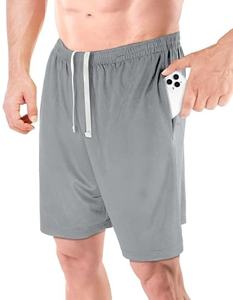 กางเกงขาสั้นวิ่งแห้งเร็วของผู้ชายกางเกงขาสั้นเล่นกีฬาแบบหลวมระบายอากาศได้ดีกางเกงขาสั้นเล่นกีฬาสำหรับใส่กลางแจ้งยิมขายส่ง - Product Image 1