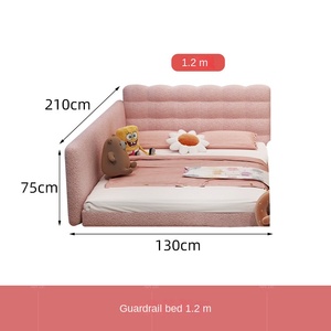 Ensemble de lit de chambre moderne en <span class=keywords><strong>tissu</strong></span> avec cadre en bois rembourré Tatami, idéal pour la famille, grand lit pour chambre principale, ne gêne pas les autres. - Product Image 6