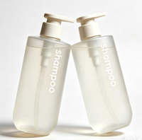 Botol Pompa Sampo PET Matte Frosted 300ml 400ml 500ml 1L Kemasan Pompa Putih Plastik Kosong untuk Kondisioner Rambut, Sabun Mandi, Losion