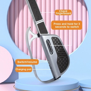 Juguete de <span class=keywords><strong>guitarra</strong></span> táctil inteligente sin cuerdas para niños, instrumento Musical educativo, sin cuerdas juguete, <span class=keywords><strong>guitarra</strong></span> plegable para banda de un solo hombre - Product Image 5