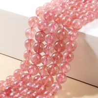Perles de pierres précieuses en vrac de 4 mm à 12 mm, cristal naturel rond, pierres en vrac pour la fabrication de bracelets, colliers, bijoux, vente en gros