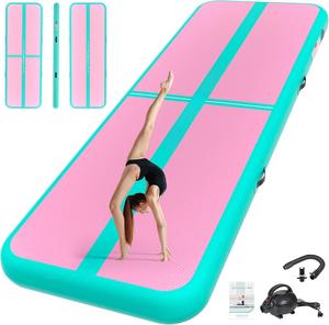 Tapis de gymnastique gonflable VENDOMNIA <span class=keywords><strong>Airtrack</strong></span>, épaisseur 10 cm, en EVA, pour entraînement de tumbling, avec pompe électrique et sac, utilisation yoga, longueur variée - Product Image 3