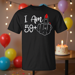 Camiseta para mujer I Am 59 Plus 1 Middle Finger 60Th Birthday - Product Image 3
