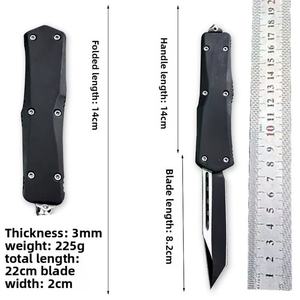 Cuchillo Plegable HK MT para Camping y Caza al Aire Libre, Mango de Aleación de Aluminio, Hoja de Acero Inoxidable de 220 mm, Portátil, Industrial, OEM - Product Image 4