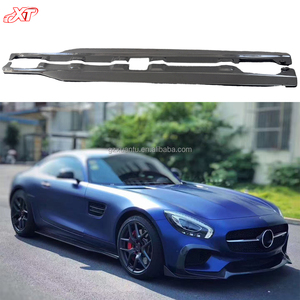 Jupes latérales en Fiber de carbone de Style R pour <span class=keywords><strong>Mercedes</strong></span> Benz <span class=keywords><strong>AMG</strong></span> GT <span class=keywords><strong>GTS</strong></span> Extensions de lèvre de becquet Bodykit 15-19 - Product Image 1