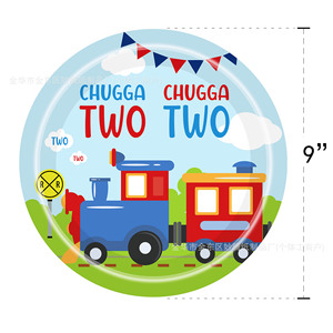 Train Birthday Party Supplies Paper Plate Napkin <b>Cup</b> <b>Set</b> Disposable Tableware Kids Party Decorations - Product Image 2