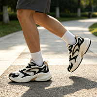 Nouvelle Arrivée Chaussures Décontractées Tendance pour Jeunes Hommes Baskets Respirantes à Lacets à Semelle Épaisse Antidérapantes pour la Marche et le Sport