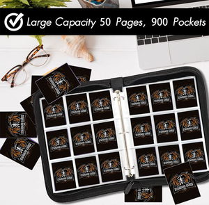 Reliure pour cartes à collectionner avec 9 pages à pochettes, motif baseball, porte-cartes à collectionner, album de collection, couleur unie - Product Image 5