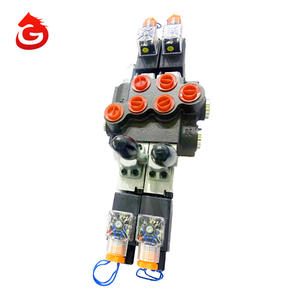 P80 80l/मिनट इलेक्ट्रो-हाइड्रोलिक सोलनॉइड नियंत्रण वाल्व दिशात्मक मोनोब्लॉक मैनुअल प्रवाह नियंत्रण वाल्व - Product Image 3