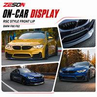Splitter Bibir Depan Serat Karbon Asli Gaya RSC untuk BMW M3 M4 F80 F82 2014-2018 Spoiler Bumper M Performance Retrofit