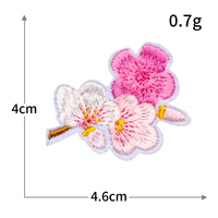 Nouveauté Offre Spéciale Prix de Gros Écussons Brodés Thermocollants Décoratifs Rose Vif pour Sacs, Chapeaux et Vêtements