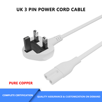Câble d'extension électrique BS1363 avec fiche de sécurité UKCA SS145 GCC Singapour KSA UK 3 ISOD, broches en laiton, fils en cuivre C7