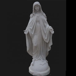 Statue <span class=keywords><strong>de</strong></span> <span class=keywords><strong>Lourdes</strong></span> et Sainte Bernadette en marbre grandeur nature personnalisée Sculpture <span class=keywords><strong>de</strong></span> la Vierge Marie pour chapelle d'église extérieure - Product Image 3