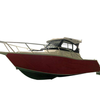 Yacht de pêche en aluminium Gospel Manufacture de 7,5 m/25 pieds avec cabine entièrement fermée et moteur