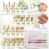 ZRKGEL Vente en gros usine – Kit de vernis gel œil de chat magnétique 60 couleurs avec perles de verre – OEM/ODM disponible – Vernis gel œil de chat sans TPO ni HEMA