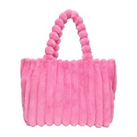 Sac fourre-tout de luxe en fausse fourrure, spacieux, à porter à l'épaule, polyvalent, avec garniture en fourrure sous le bras, en polyester, fermeture magnétique
