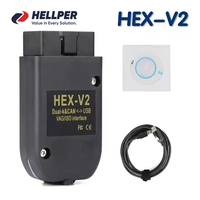 Hellper V2 alat diagnostik HEX, untuk Volkswagen Audi lebih bertenaga listrik bahasa Inggris 1 tahun V25.3 V24.7 VCD 5053 AT162 + FT232