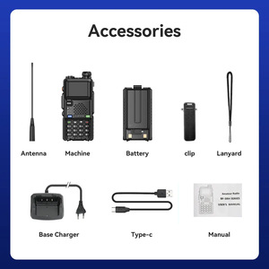 Radio Portátil Recargable Baofeng UV-5RH 10W Walkie Talkie Multibanda AM FM - Product Image 3