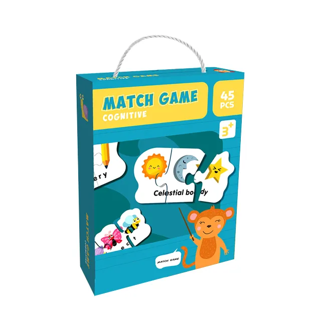 Bildung Frühes kognitives Lernspiel zeug 45 Stück Parenting Matching Puzzle Card Baby Paper Match Spiel Puzzles für Kinder