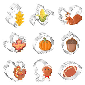 20 ans d'usine en Chine <span class=keywords><strong>emporte</strong></span>-pièces en acier inoxydable et métal personnalisés pour la fête de mariage de Thanksgiving d'<span class=keywords><strong>automne</strong></span> - Product Image 2