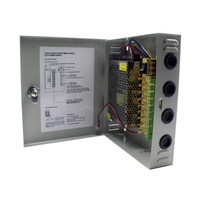 60W 12V 5A 9ch Sortie Multiple CCTV Alimentation Boîte Métallique AC/DC Alimentation à Commutation pour Système de Caméra CCTV