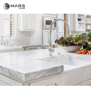 Azulejos de Porcelana de Gran Formato con Aspecto de Mármol Blanco Súper Clásico de 3200x1600 mm para Encimeras - Product Image 4
