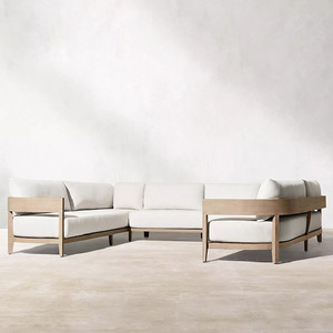 Ensemble <span class=keywords><strong>de</strong></span> <span class=keywords><strong>jardin</strong></span> Sofa sectionnel Mobilier bois Ensemble d'extérieur Offre Spéciale style luxueux - Product Image 5