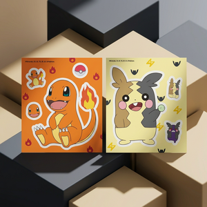 Kit de pegatinas de pintura de diamantes DIY para anime, 2 hojas, Charmander Morpeko, decoración coreana 5D con diamantes de imitación, autoadhesivas para niños - Product Image 2