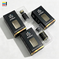 Maßgefertigte 3ml/10ml Umweltfreundliche Starre Fläschchen-Aufbewahrungsbox Kunstpapier Geprägt UV-Logo-Druck 1 Fläschchen/10 Fläschchen Packung