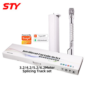 Kit de rails coulissants motorisés intelligents Tuya Wifi pour rideaux, système DIY pour ouverture de rideaux - Product Image 1