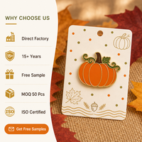 Broches et épingles de revers en métal, émail souple personnalisé, motif citrouille d'automne et Thanksgiving, bijoux dorés, vente en gros, usine OEM