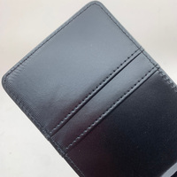 Bloc-notes en cuir PU noir avec impression de logo blanc personnalisé, format A6, bloc-notes de poche professionnel avec stylo, fournitures de bureau