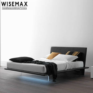 Meubles WISEMAX mobilier de chambre à coucher queen cama de luxe de haute qualité maison hôtel selle de cheval matelas en cuir <span class=keywords><strong>lit</strong></span> <span class=keywords><strong>double</strong></span> en <span class=keywords><strong>bois</strong></span> - Product Image 4