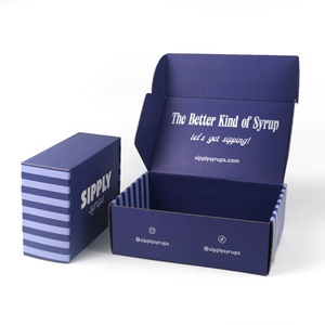 Caja de Cartón Corrugado Impresa a Todo Color Personalizada, Caja de Embalaje Plegable Tipo E para Botellas de <span class=keywords><strong>Jarabe</strong></span>, Logotipo y Tamaño Personalizados - Product Image 6